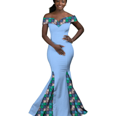 African Women Dress Wax Print Fashion Ankara