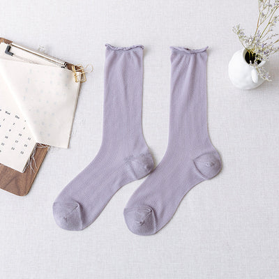 Candy-colored silky socks