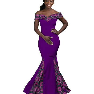 African Women Dress Wax Print Fashion Ankara