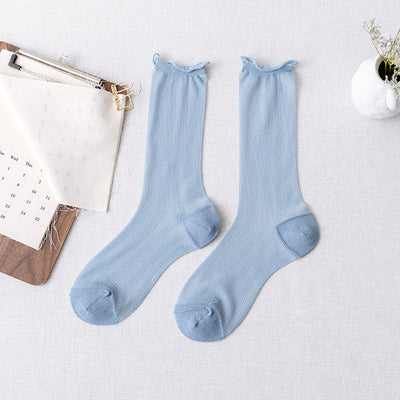 Candy-colored silky socks