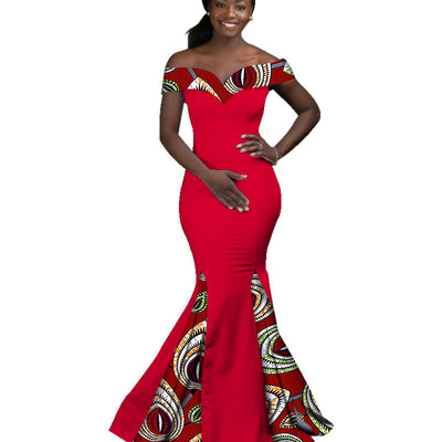 African Women Dress Wax Print Fashion Ankara