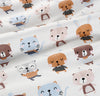 Cotton Cartoon Knitted Fabric Sanding Baby Fabric