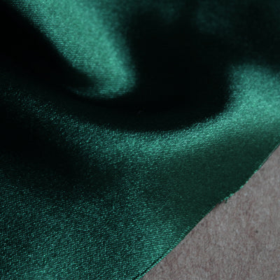 Dark Green Silky Satin Wedding Dress Fabric